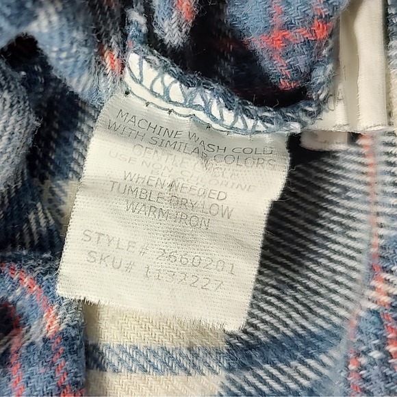 Plaid Button Down Shirt - Blue and White - Picture 9 of 11